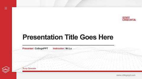 Suny Oneonta Thesis Proposal/Graduation Defense PPT Template