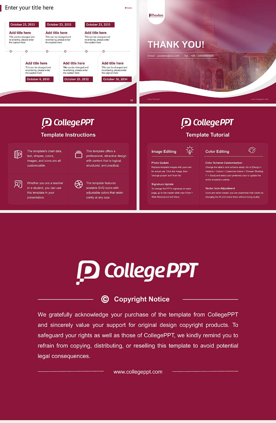 Suny Potsdam Lecture Sharing and Networking Event PPT Template4:3 ratio PPT effect preview image4