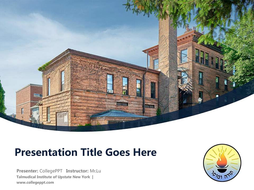 Talmudical Institute of Upstate New York Course/Courseware Creation PPT Template4:3 ratio PPT effect preview image5
