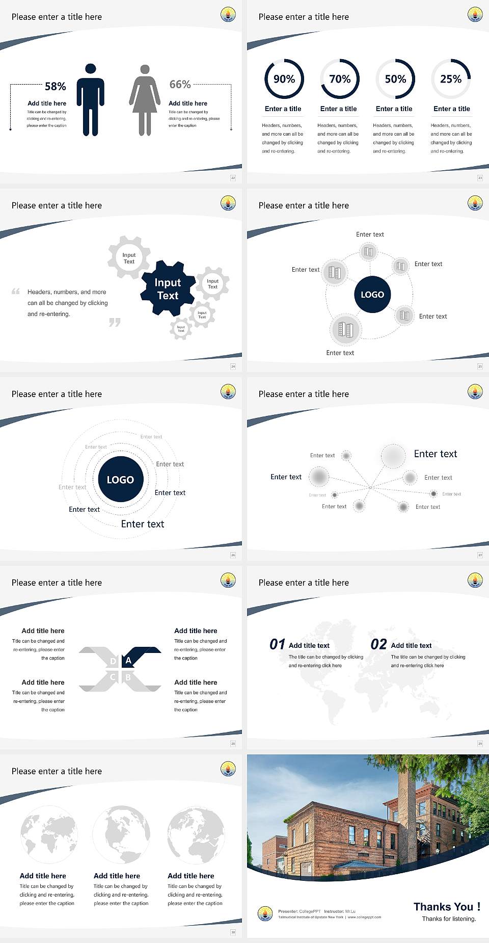 Talmudical Institute of Upstate New York Course/Courseware Creation PPT Template4:3 ratio PPT effect preview image4