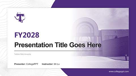Tarleton State University Academic Presentation/Research Findings Report PPT Template