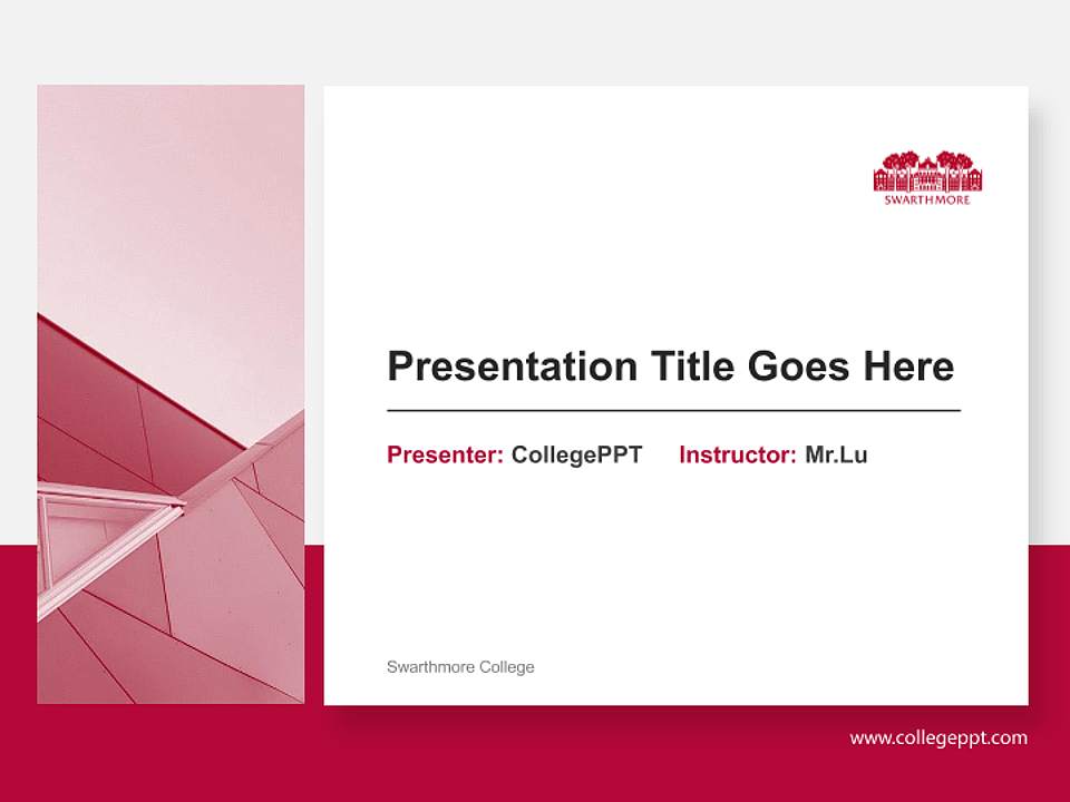 Swarthmore College General Purpose PPT Template4:3 ratio PPT effect preview image6