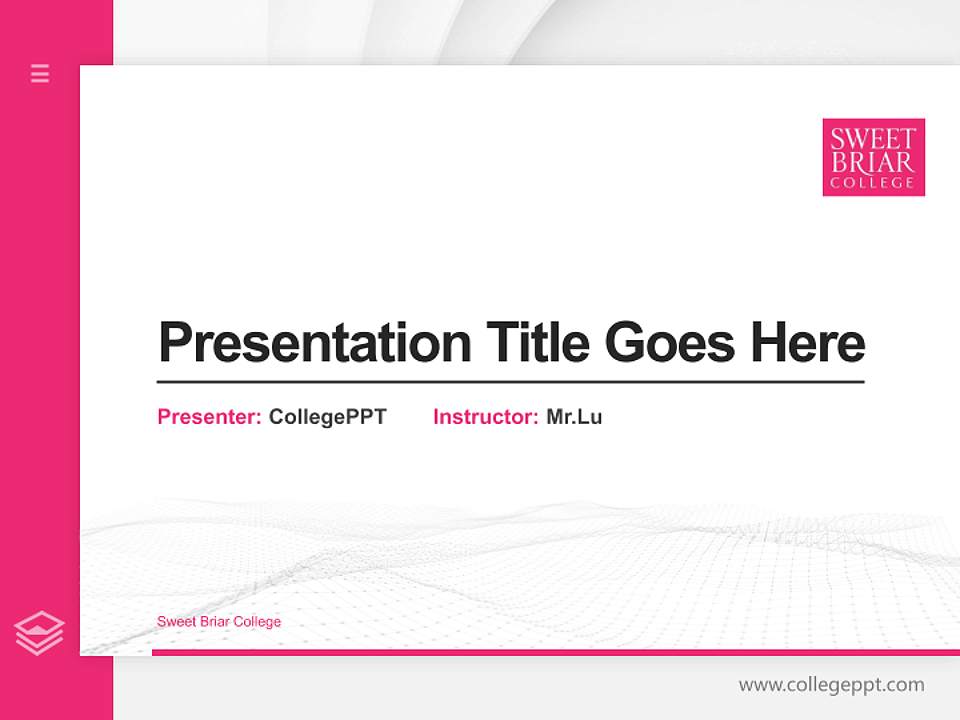 Sweet Briar College Thesis Proposal/Graduation Defense PPT Template4:3 ratio PPT effect preview image5