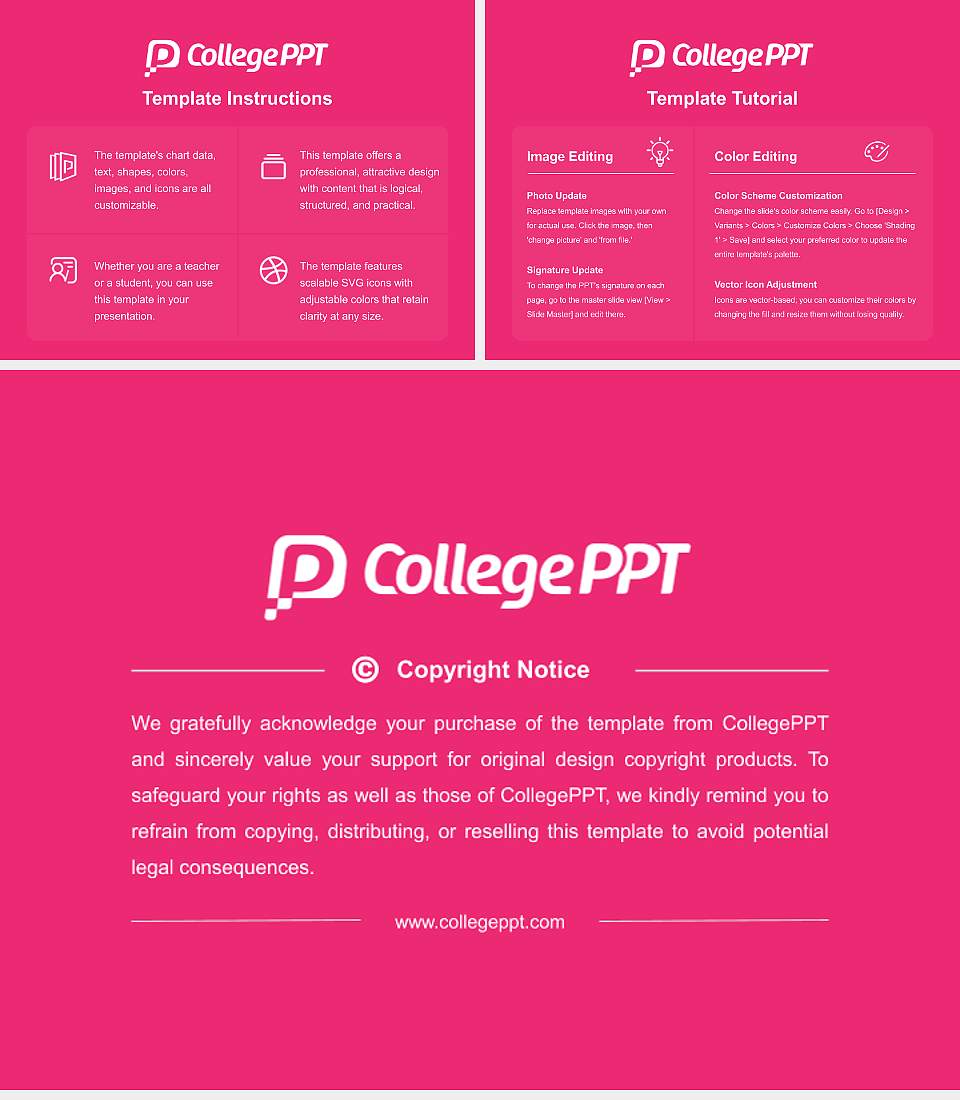Sweet Briar College Academic Presentation/Research Findings Report PPT Template4:3 ratio PPT effect preview image5