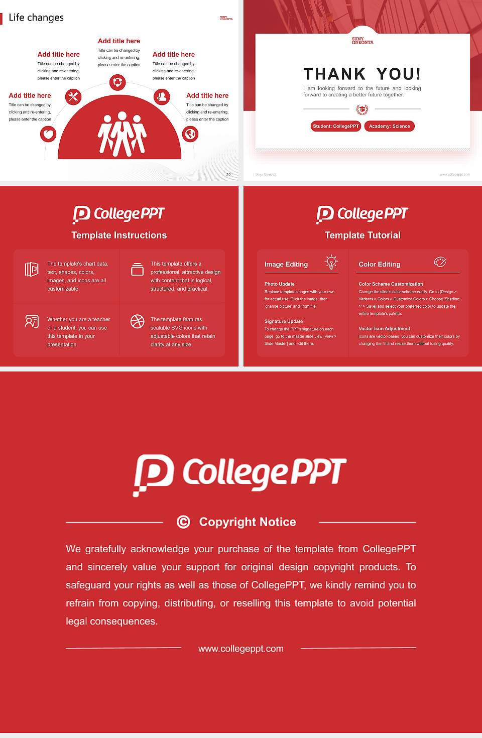 Suny Oneonta National Scholarship Defense PPT Template4:3 ratio PPT effect preview image4