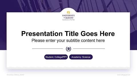 University at Albany, SUNY National Scholarship Defense PPT Template