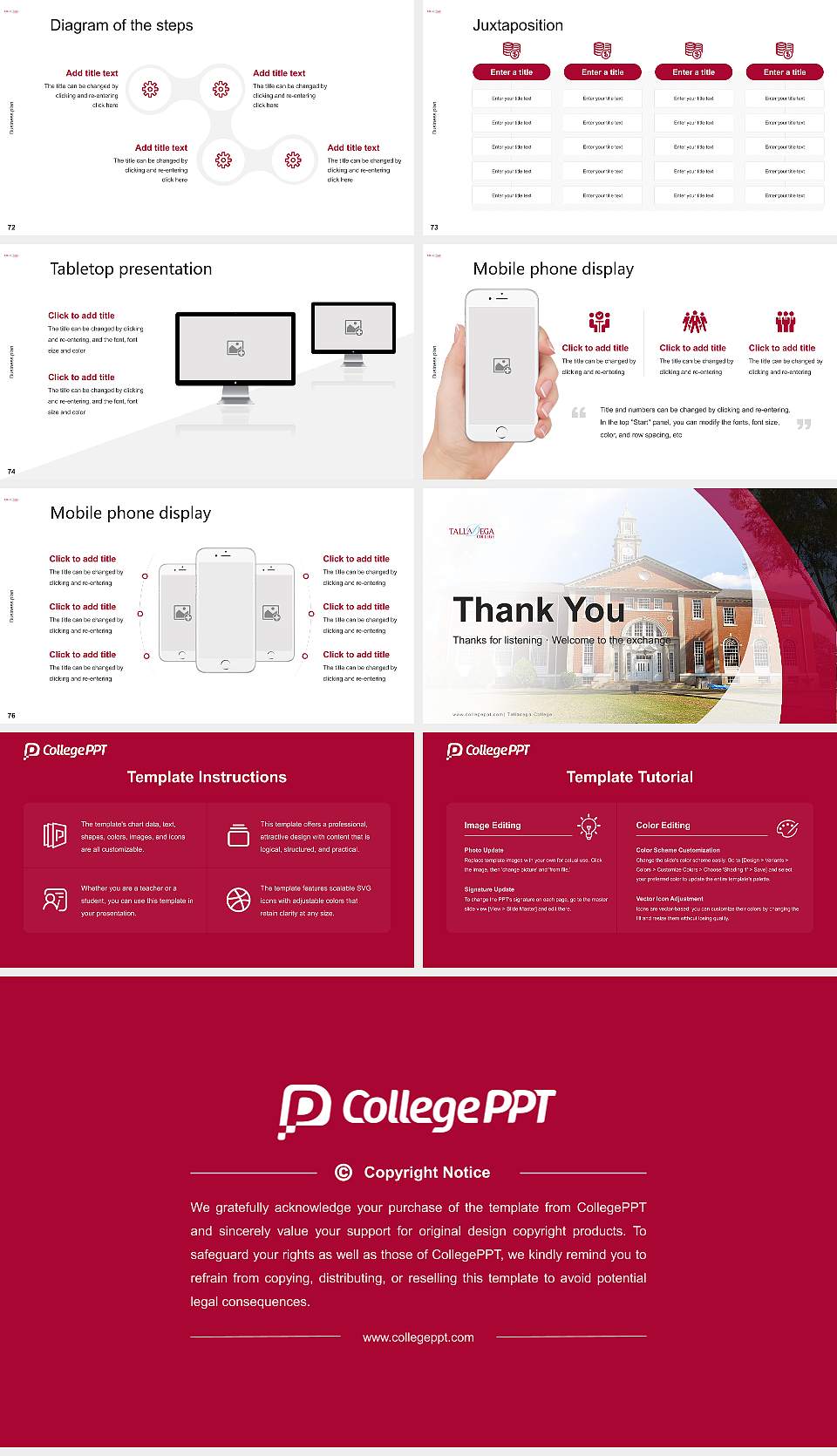 Talladega College Competition/Entrepreneurship Contest PPT Template16:9 ratio PPT effect preview image9