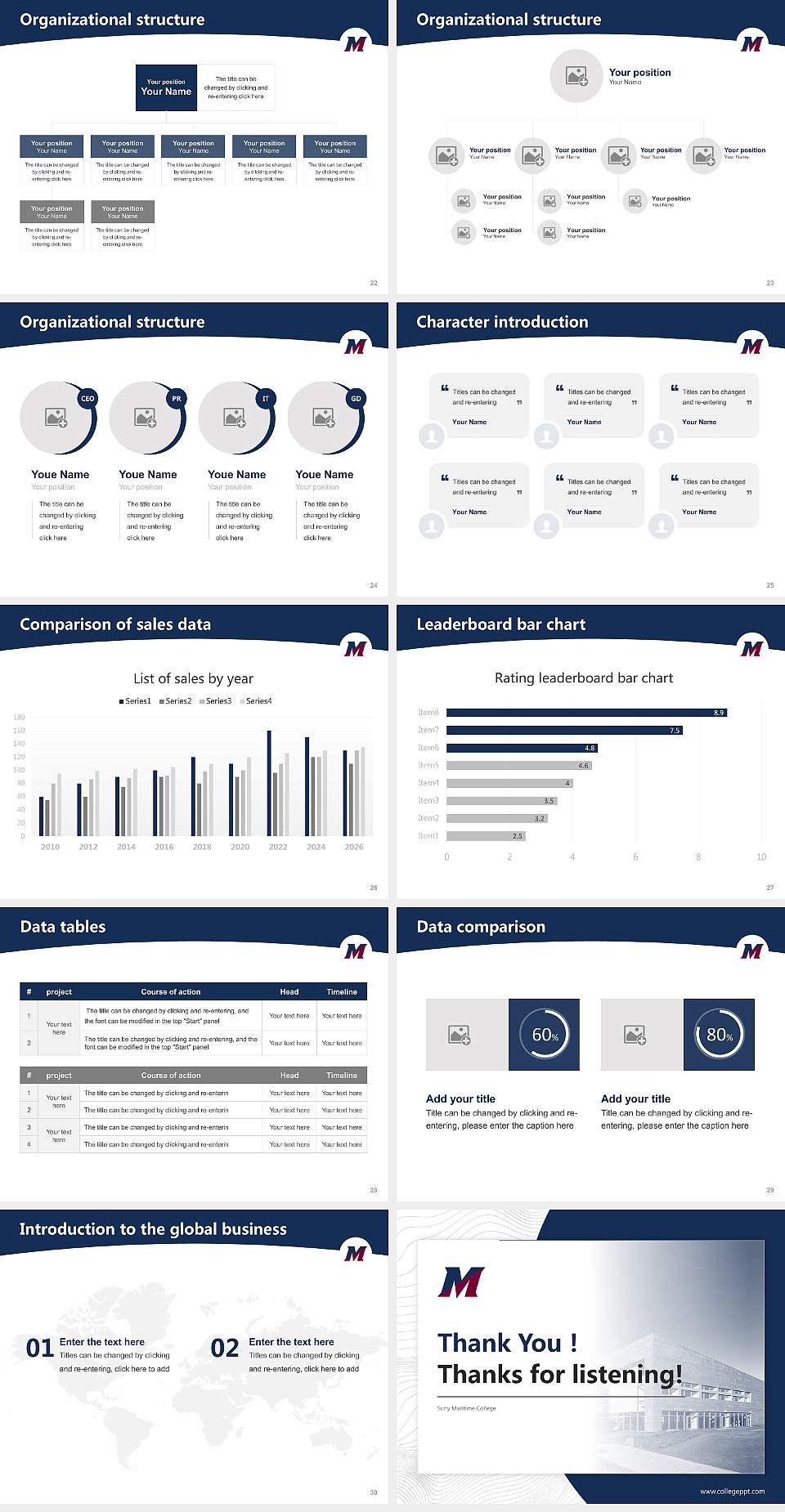 Suny Maritime College Academic Presentation/Research Findings Report PPT Template4:3 ratio PPT effect preview image4