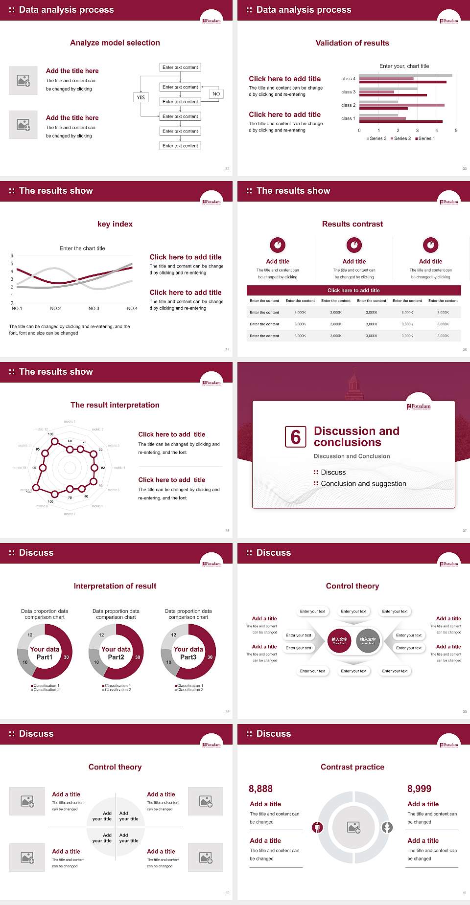 Suny Potsdam Graduation Thesis Defense PPT Template4:3 ratio PPT effect preview image5