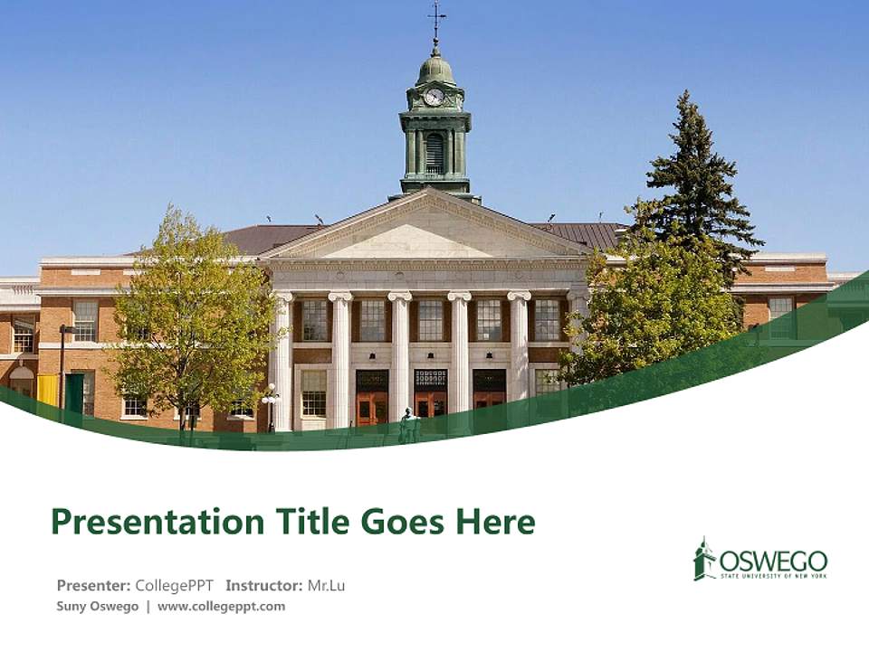 Suny Oswego Course/Courseware Creation PPT Template4:3 ratio PPT effect preview image5