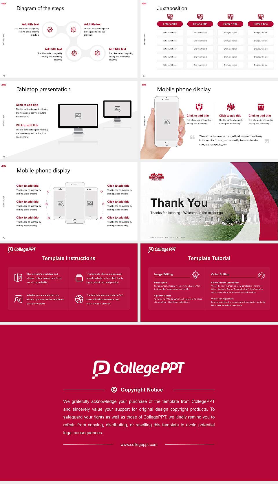 Swarthmore College Competition/Entrepreneurship Contest PPT Template16:9 ratio PPT effect preview image9
