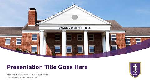 Taylor University Course/Courseware Creation PPT Template