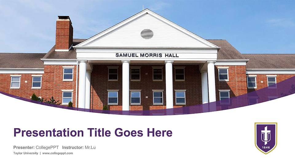 Taylor University Course/Courseware Creation PPT Template16:9 ratio PPT effect preview image