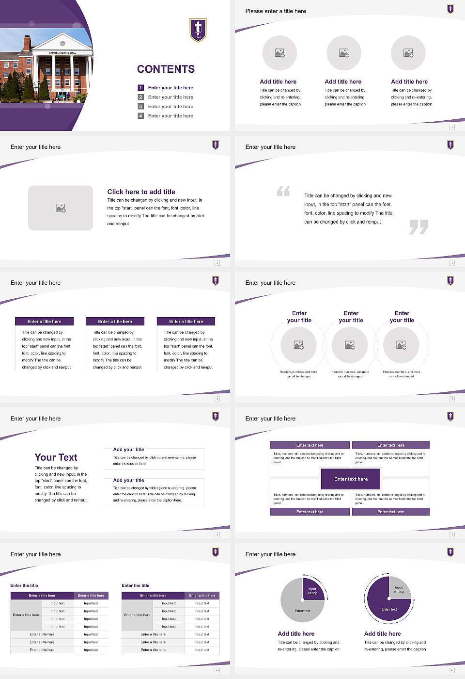 Taylor University Course/Courseware Creation PPT Template16:9 ratio PPT effect preview image2