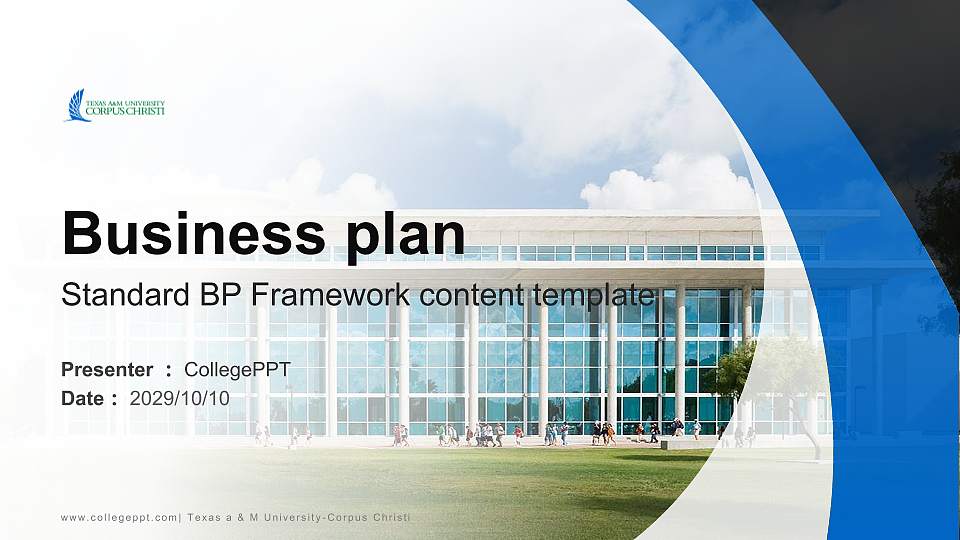 Texas a & M University-Corpus Christi Competition/Entrepreneurship Contest PPT Template16:9 ratio PPT effect preview image