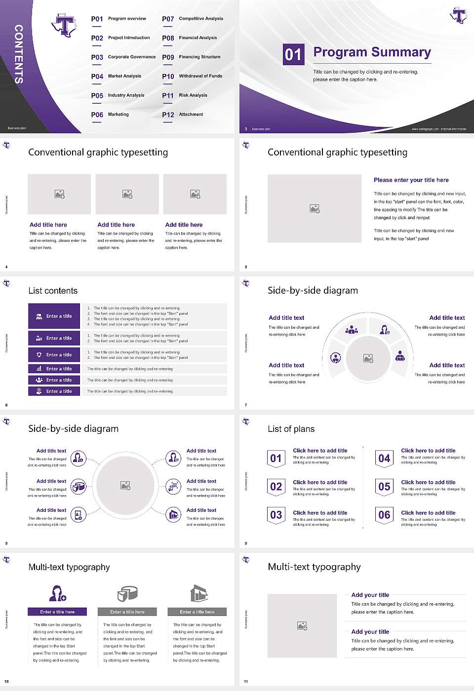 Tarleton State University Competition/Entrepreneurship Contest PPT Template16:9 ratio PPT effect preview image2
