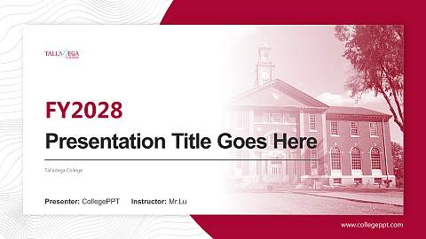 Talladega College Academic Presentation/Research Findings Report PPT Template