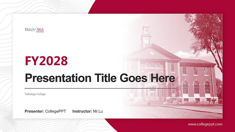 Talladega College Academic Presentation/Research Findings Report PPT Template16:9 ratio PPT effect preview image