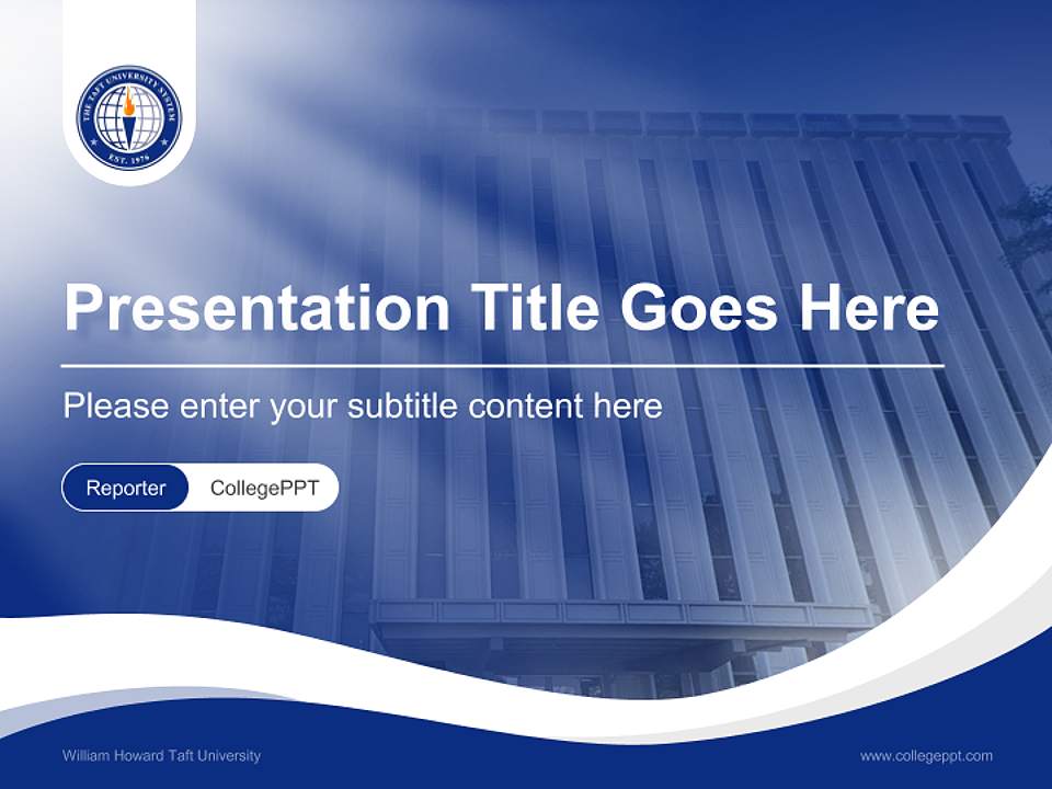 William Howard Taft University Lecture Sharing and Networking Event PPT Template4:3 ratio PPT effect preview image4