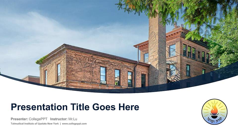 Talmudical Institute of Upstate New York Course/Courseware Creation PPT Template16:9 ratio PPT effect preview image