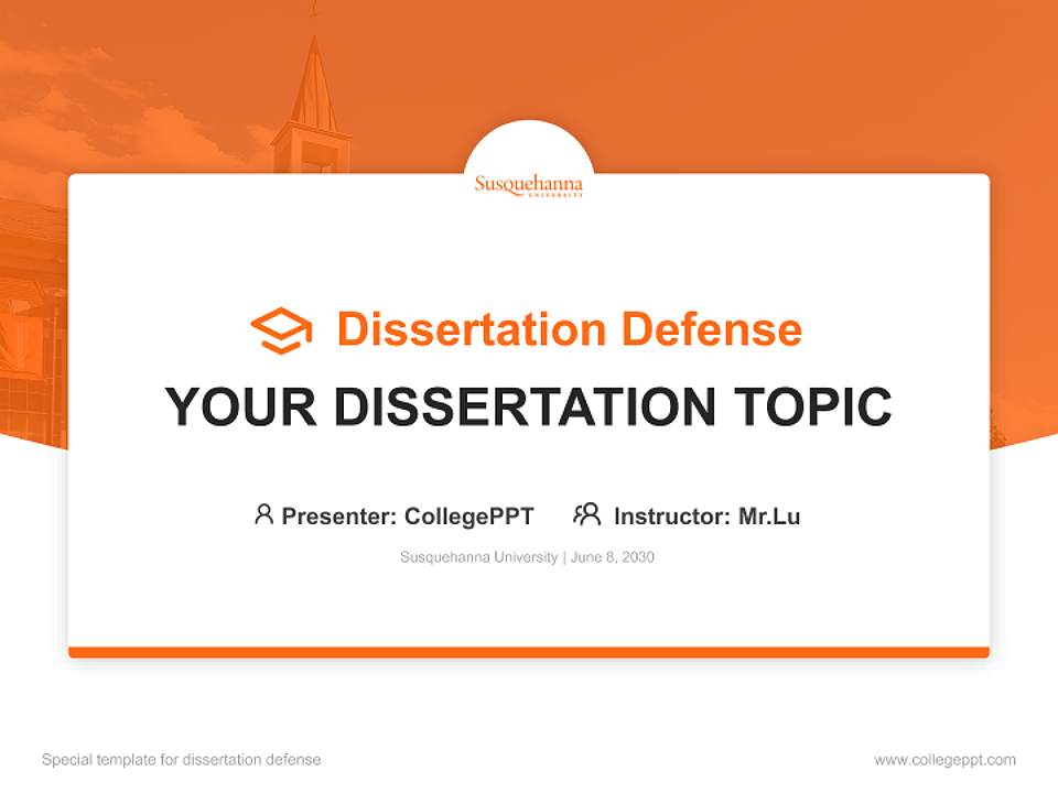 Susquehanna University Graduation Thesis Defense PPT Template4:3 ratio PPT effect preview image7