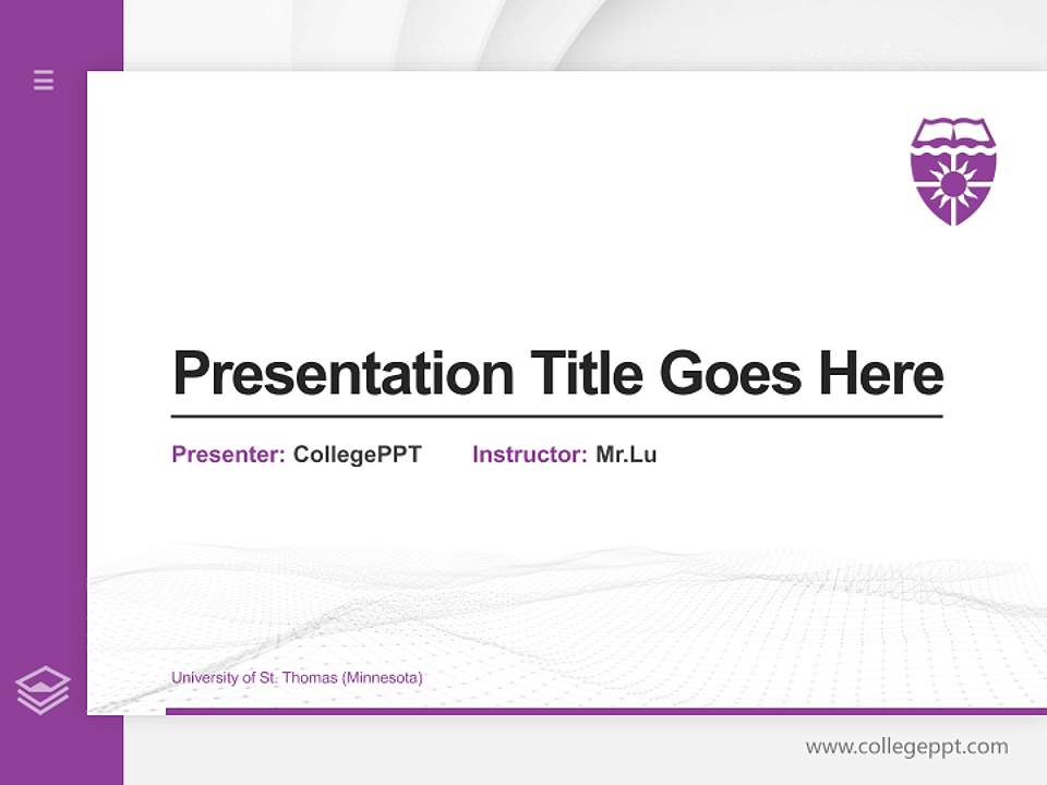 University of St. Thomas (Minnesota) Thesis Proposal/Graduation Defense PPT Template4:3 ratio PPT effect preview image5