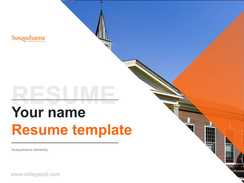 Susquehanna University Resume PPT Template4:3 ratio PPT effect preview image5