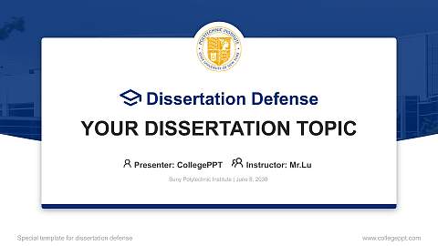 Suny Polytechnic Institute Graduation Thesis Defense PPT Template