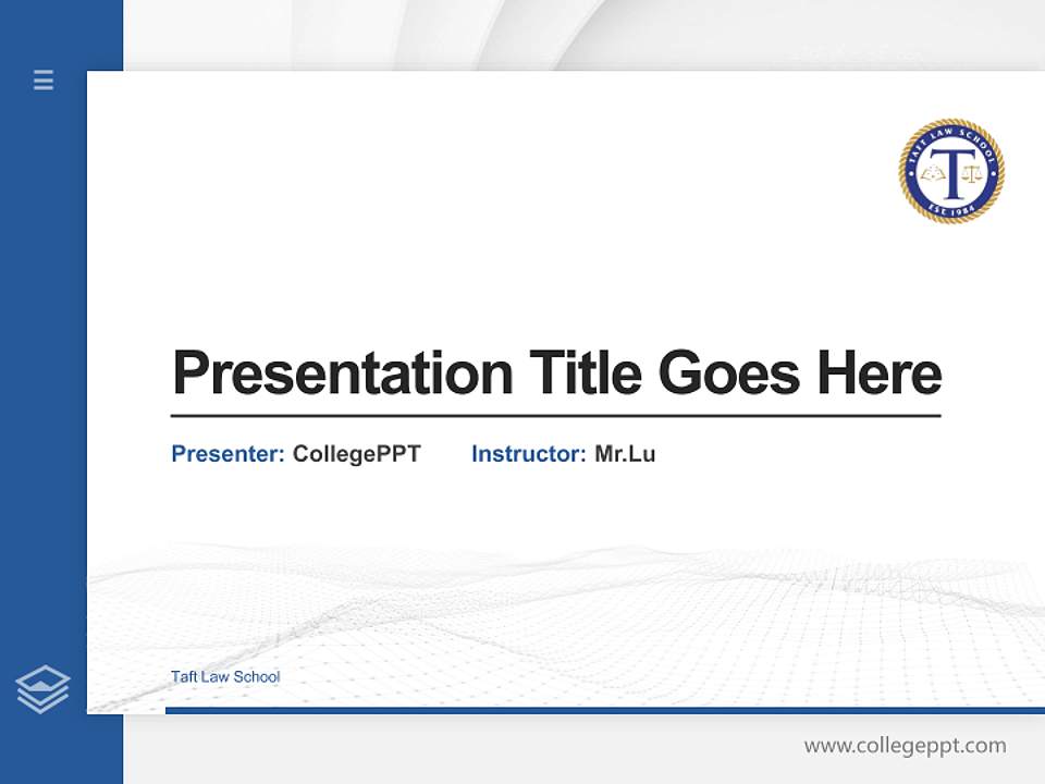 Taft Law School Thesis Proposal/Graduation Defense PPT Template4:3 ratio PPT effect preview image5