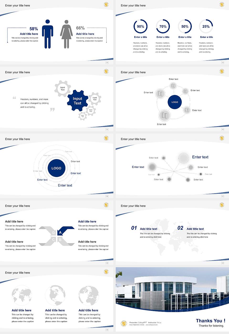 Suny Polytechnic Institute Course/Courseware Creation PPT Template16:9 ratio PPT effect preview image4