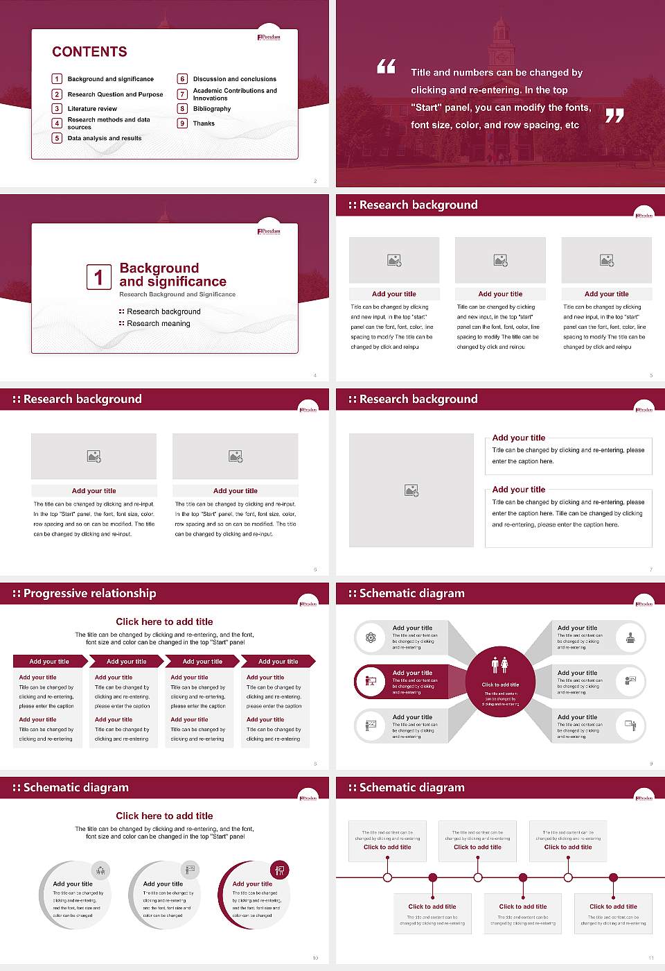 Suny Potsdam Graduation Thesis Defense PPT Template16:9 ratio PPT effect preview image2