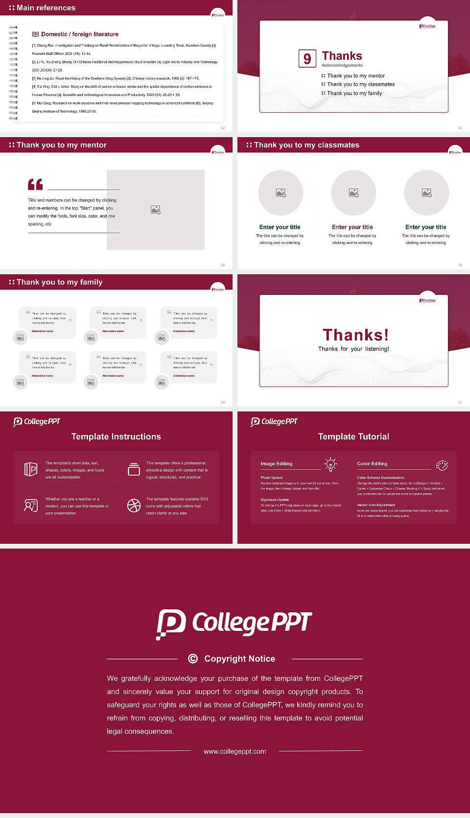 Suny Potsdam Graduation Thesis Defense PPT Template16:9 ratio PPT effect preview image7