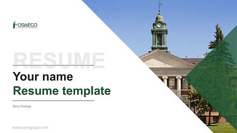 Suny Oswego Resume PPT Template