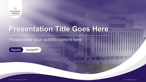 University at Albany, SUNY Lecture Sharing and Networking Event PPT Template