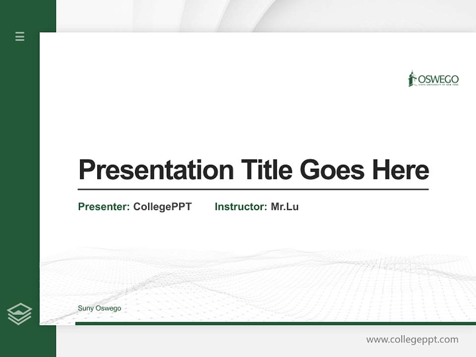 Suny Oswego Thesis Proposal/Graduation Defense PPT Template4:3 ratio PPT effect preview image5