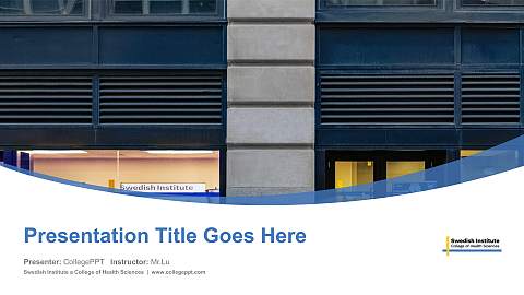 Swedish Institute a College of Health Sciences Course/Courseware Creation PPT Template