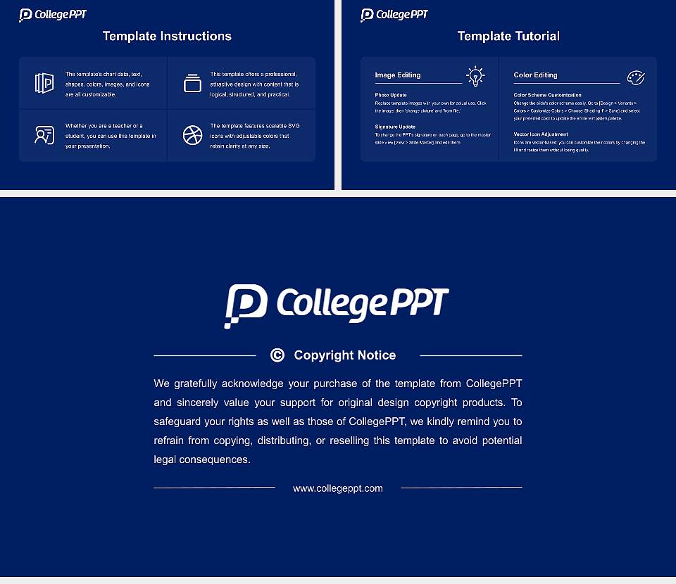 Teachers College at Columbia University Course/Courseware Creation PPT Template16:9 ratio PPT effect preview image5