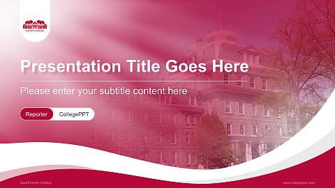 Swarthmore College Lecture Sharing and Networking Event PPT Template