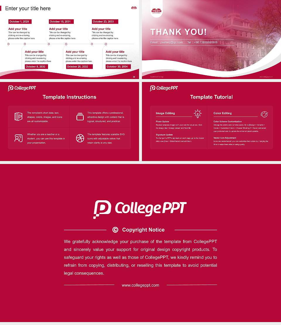 Swarthmore College Lecture Sharing and Networking Event PPT Template16:9 ratio PPT effect preview image4