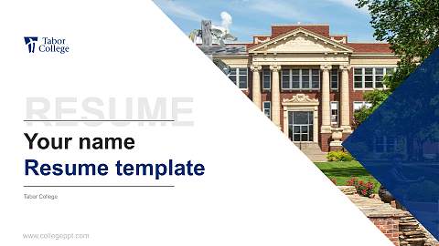 Tabor College Resume PPT Template