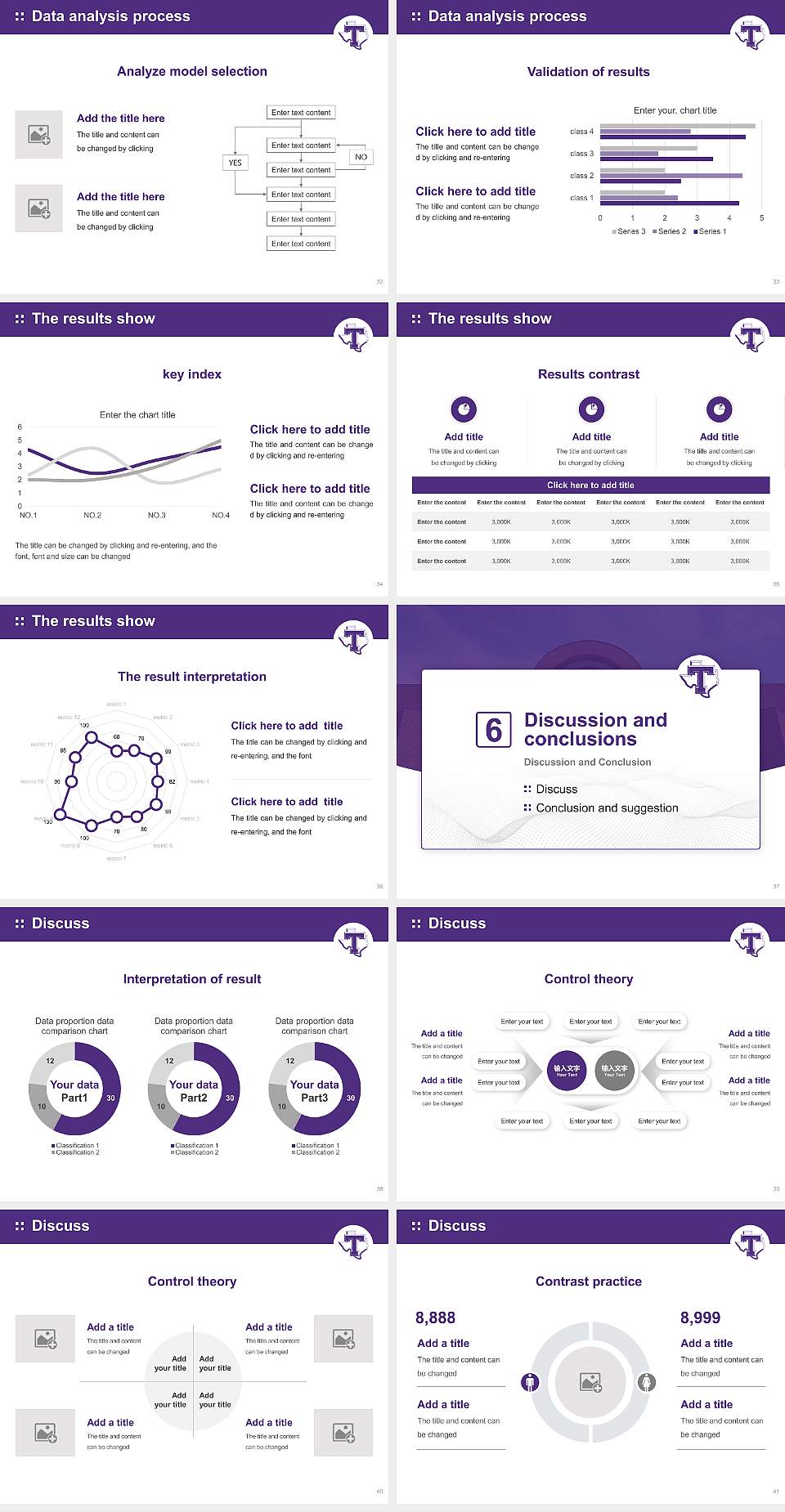 Tarleton State University Graduation Thesis Defense PPT Template4:3 ratio PPT effect preview image5