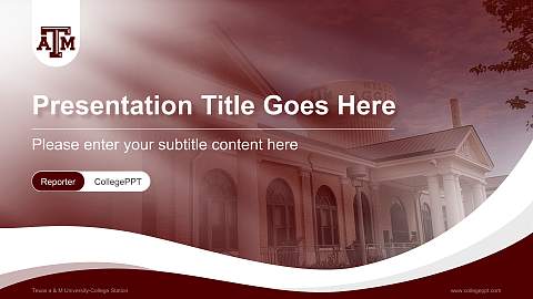 Texas a & M University-College Station Lecture Sharing and Networking Event PPT Template