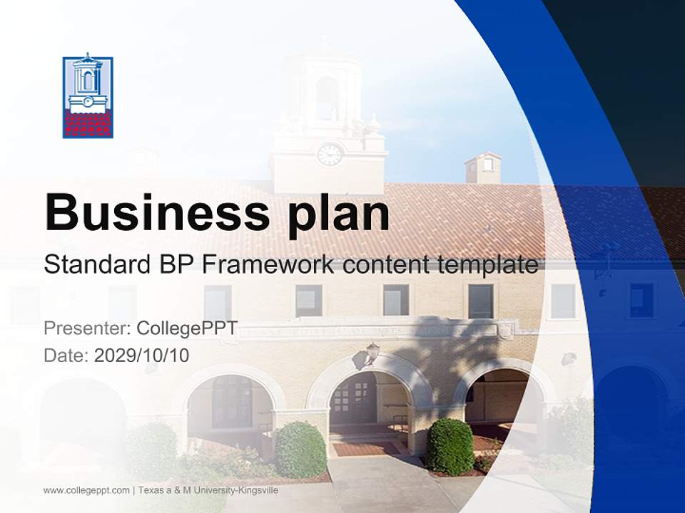 Texas a & M University-Kingsville Competition/Entrepreneurship Contest PPT Template4:3 ratio PPT effect preview image9