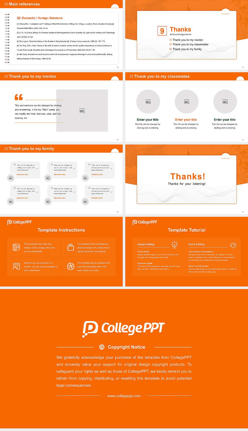 Syracuse University Graduation Thesis Defense PPT Template16:9 ratio PPT effect preview image7