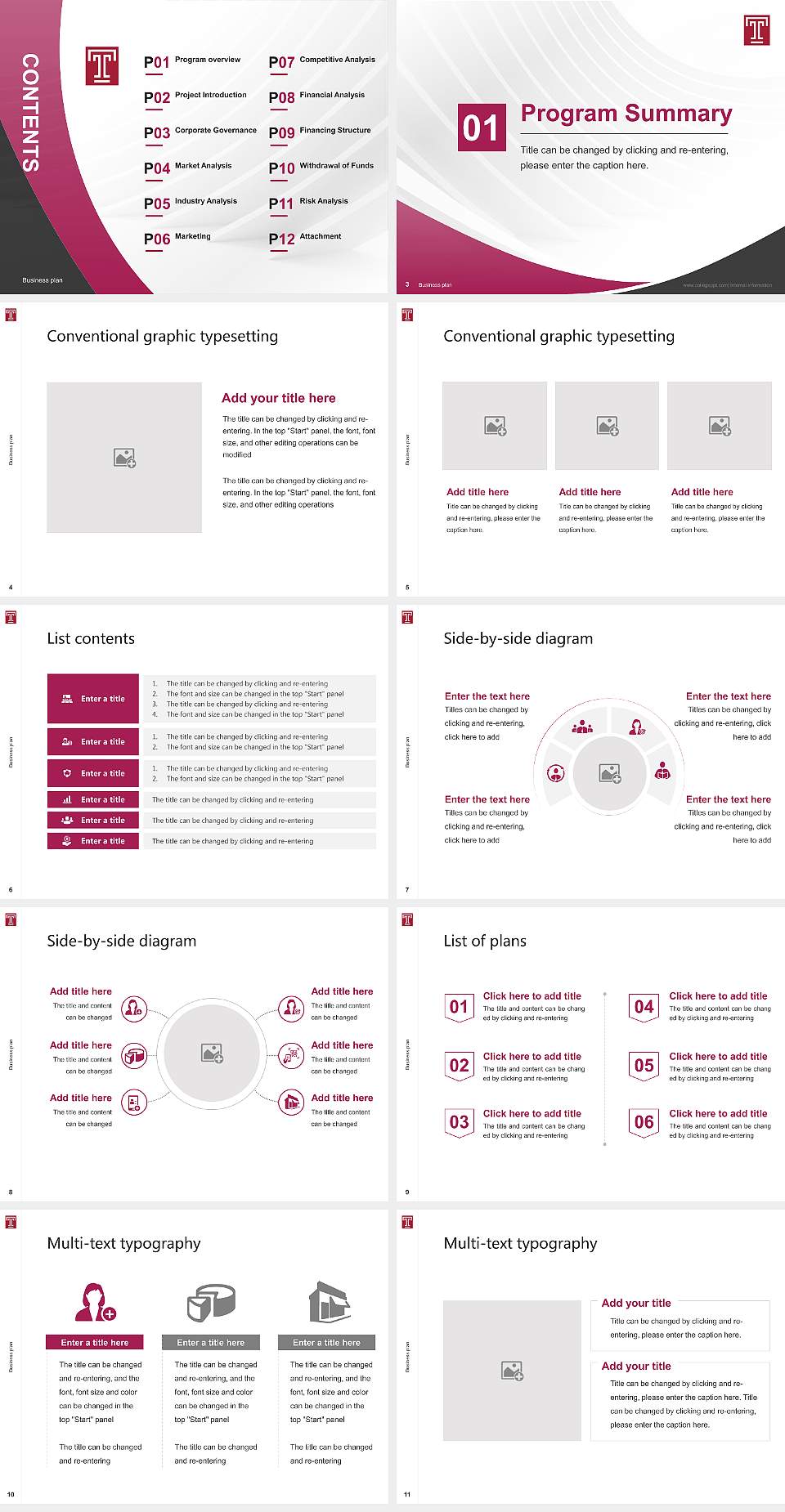 Temple University Competition/Entrepreneurship Contest PPT Template4:3 ratio PPT effect preview image2