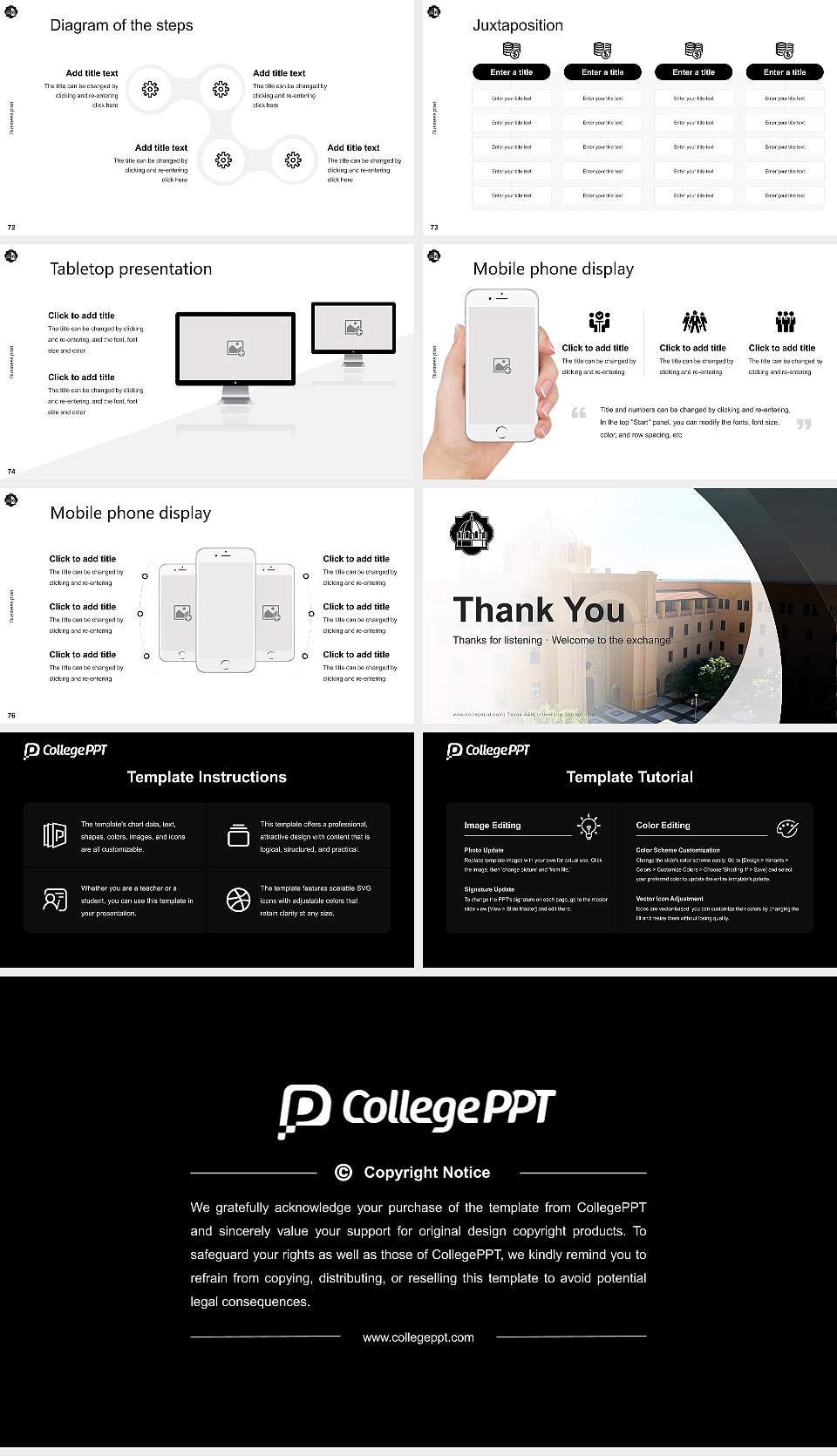 Texas A&M University-San Antonio Competition/Entrepreneurship Contest PPT Template16:9 ratio PPT effect preview image9