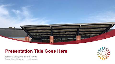 Teachers College of San Joaquin Course/Courseware Creation PPT Template