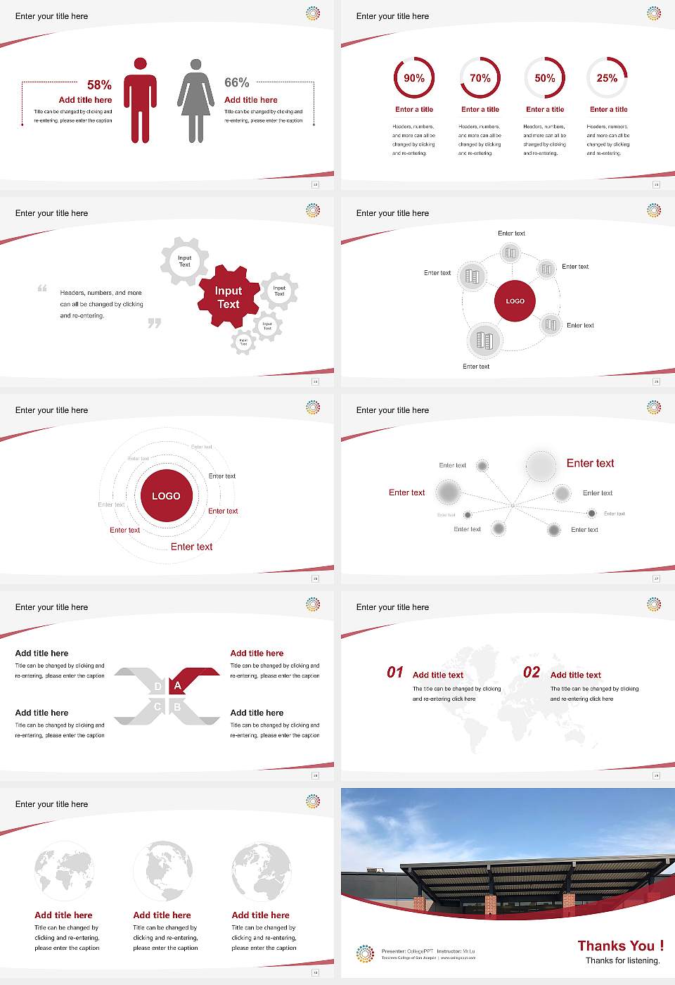 Teachers College of San Joaquin Course/Courseware Creation PPT Template16:9 ratio PPT effect preview image4