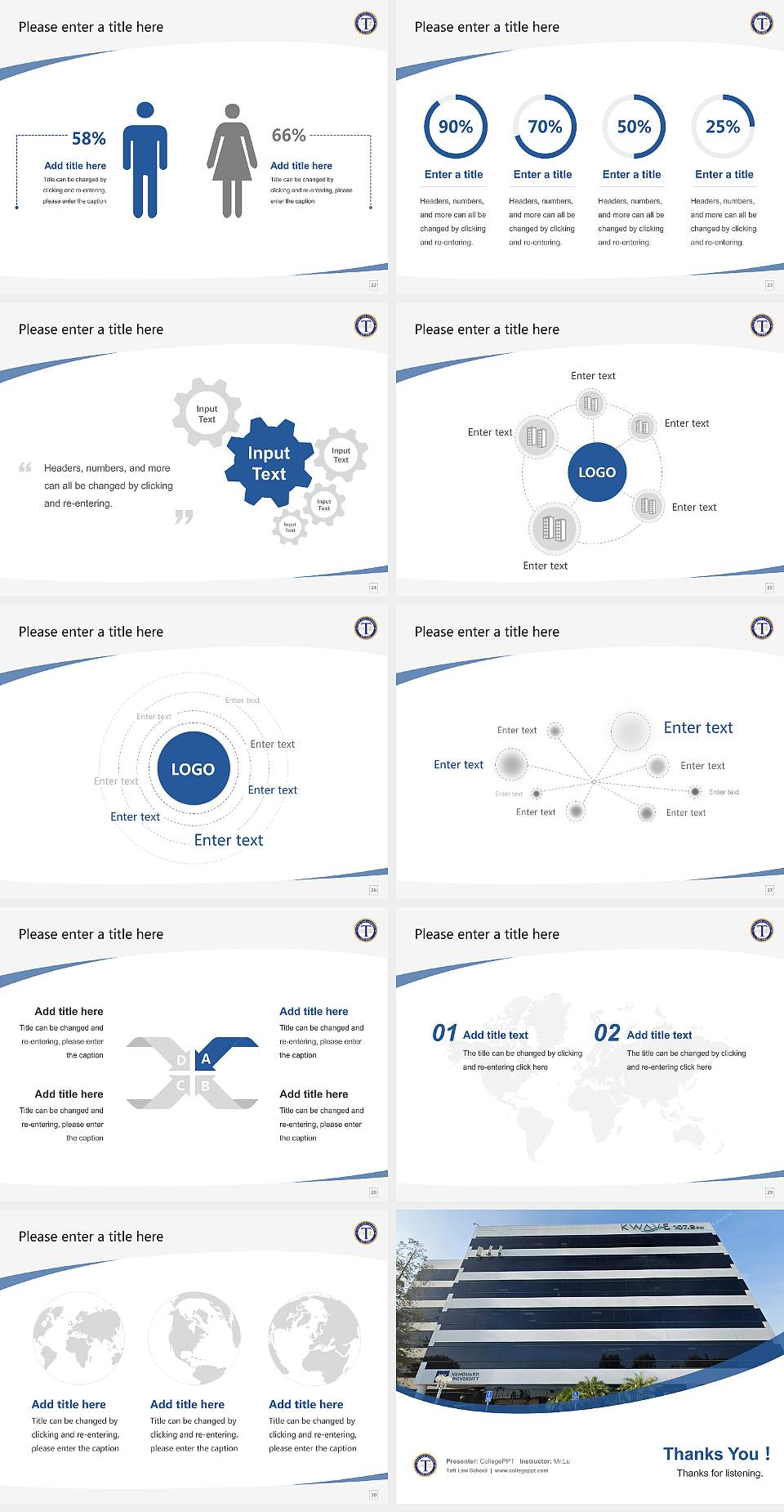 Taft Law School Course/Courseware Creation PPT Template4:3 ratio PPT effect preview image4