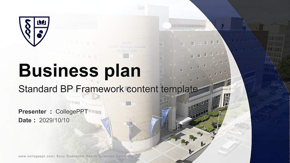 Suny Downstate Health Sciences University Competition/Entrepreneurship Contest PPT Template16:9 ratio PPT effect preview image